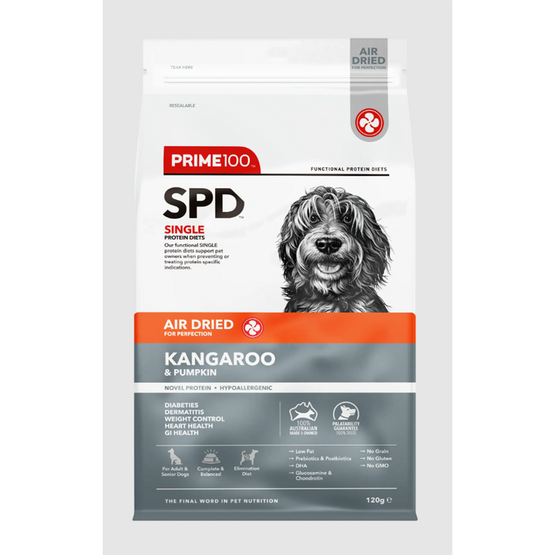 Prime100 Dog SPD - Air Dried Kangaroo & Pumpkin 120g