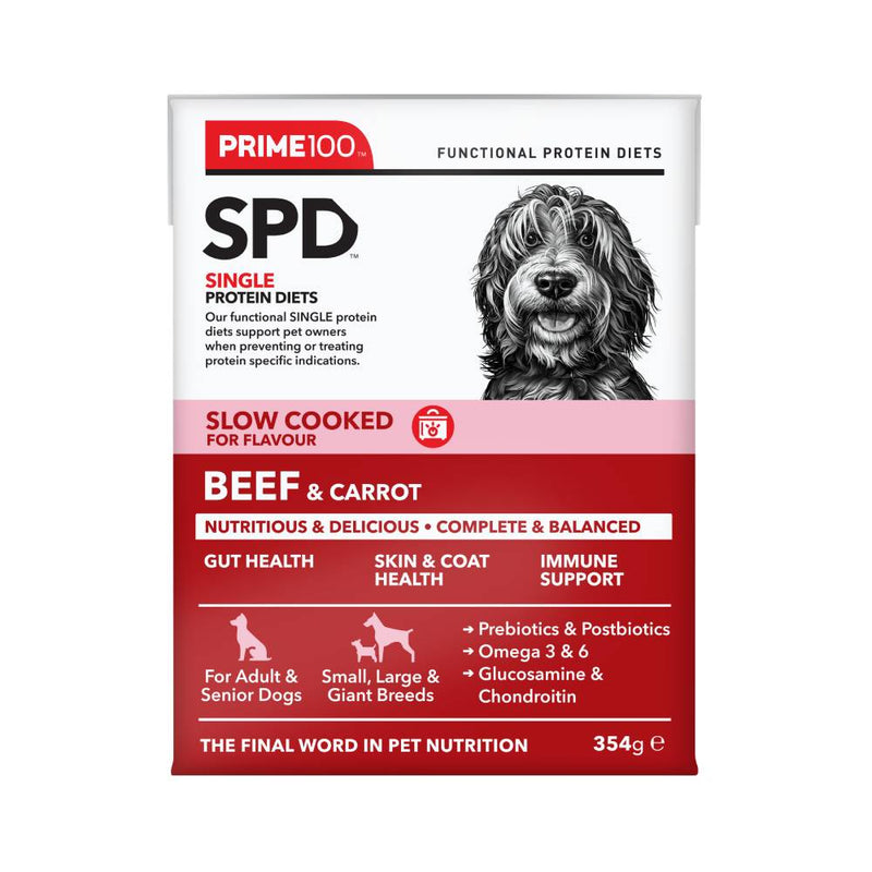 Prime100 Dog SPD - Slow Cooked Beef & Carrot 354g