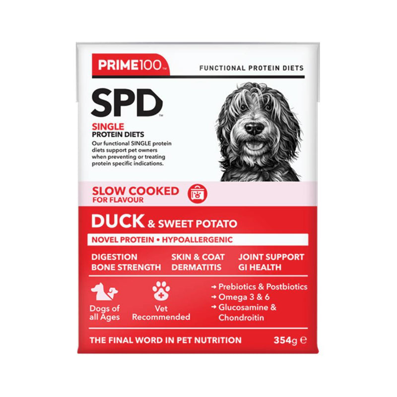 Prime100 Dog SPD - Slow Cooked Duck & Sweet Potato 354g