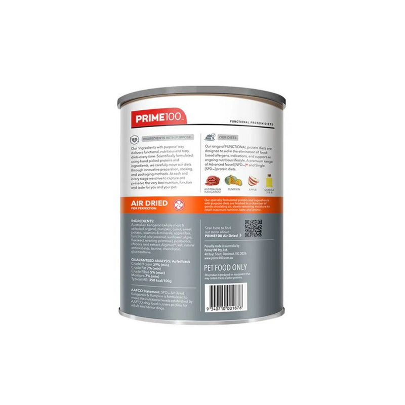 Prime100 Dog Sk-D Air Air-Dried Kangaroo Pumpkin 600g