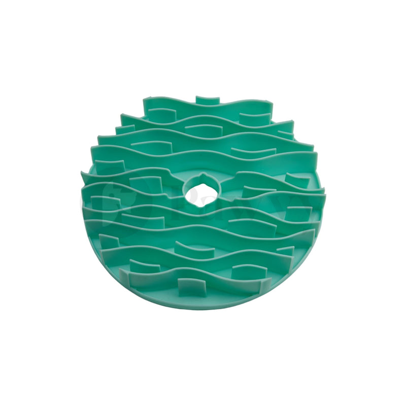 Puzzle Feeder Attachment Green Broken Wave for Dog Slow Feeder Bowl