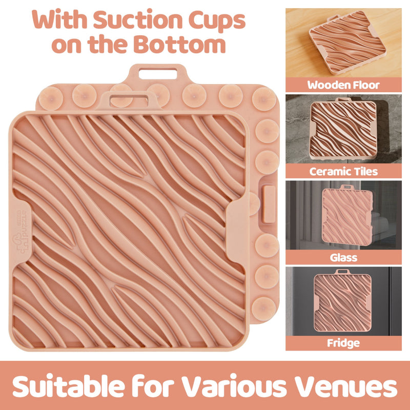 Puzzle Feeder Flex Enrichment Slow Feeder Mat for Dog Pink