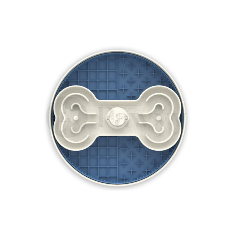 Puzzle Feeder Lick Mat Enrichment Slow Feeder Bowl for Dog Blue M/L