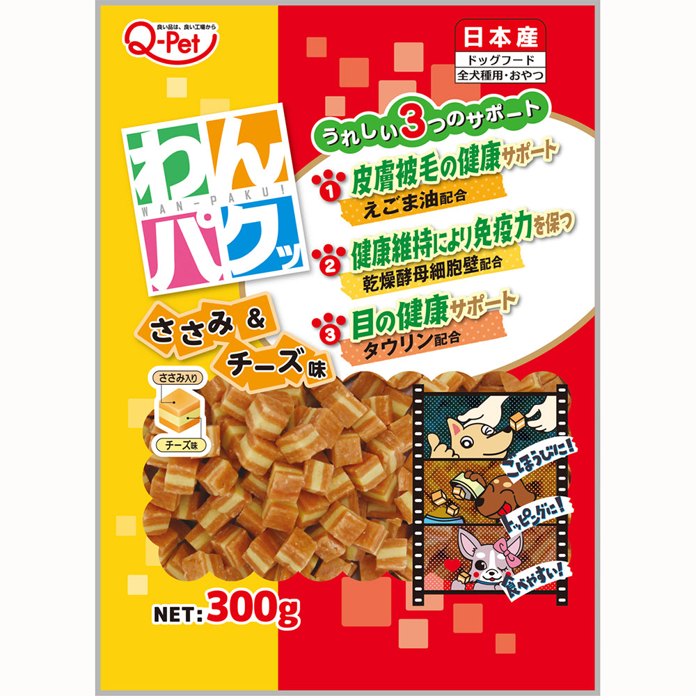 QPet Dog Wanpaku Chicken & Cheese 300g
