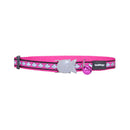 Red Dingo Cat Reflective Collar Hot Pink