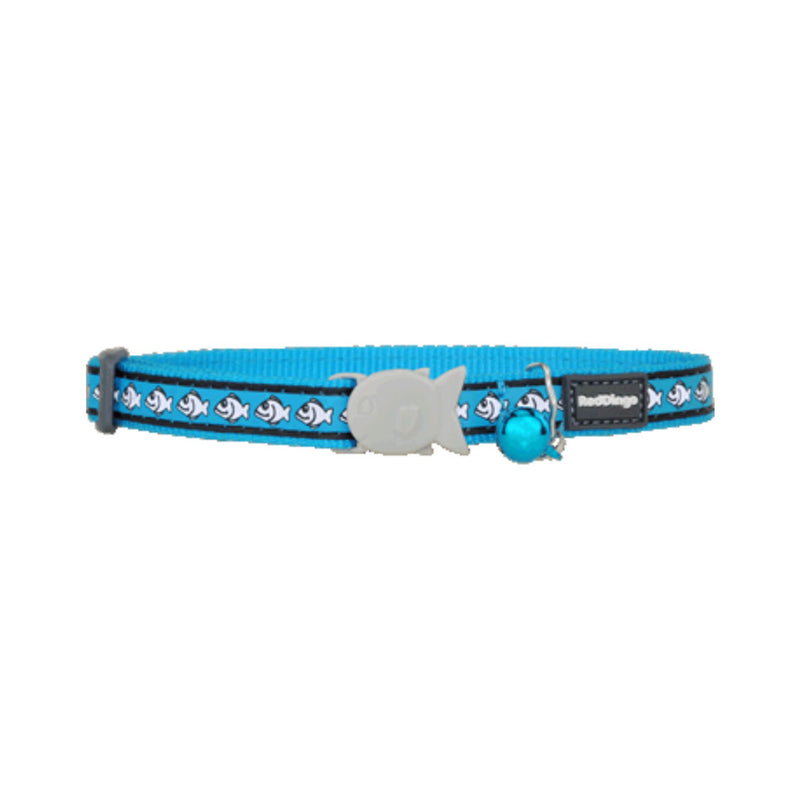 Red Dingo Cat Reflective Collar Turquoise