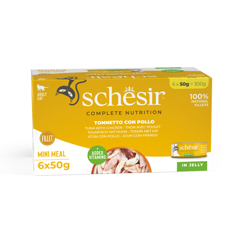 Schesir Cat Complete Nutrition Tuna with Chicken in Jelly 50g x 6