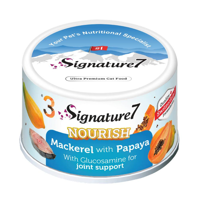 Signature7 Cat Can Nourish Fruits Mackerel with Papaya 80g