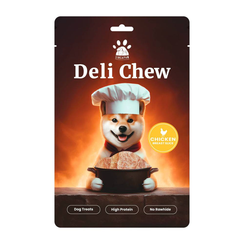 Singapaw Dog  Deli Chew Chicken Breast Slice 100g