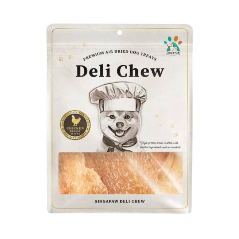 Singapaw Dog Deli Chew Premium Air Dried Chicken Breast Slices 100g