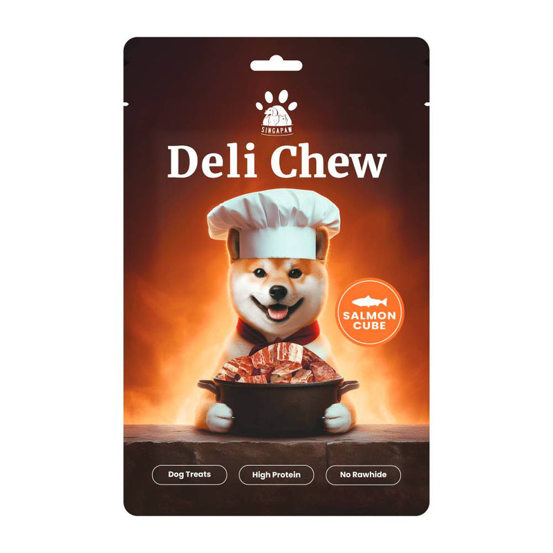 Singapaw Dog Deli Chew Salmon Cube 120g