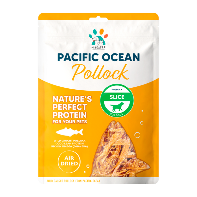 Singapaw Dog Pacific Ocean Air Dried Pollock Slice