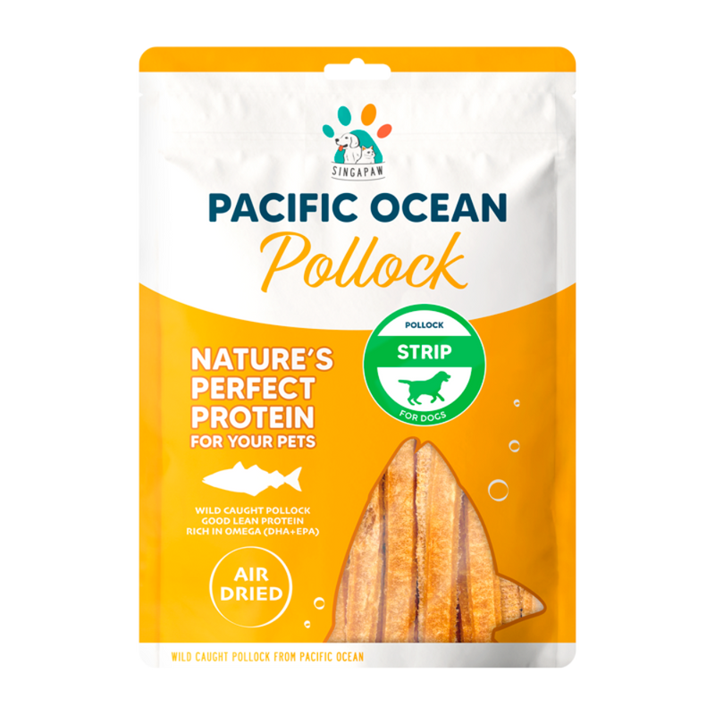 Singapaw Dog Pacific Ocean Air Dried Pollock Strip