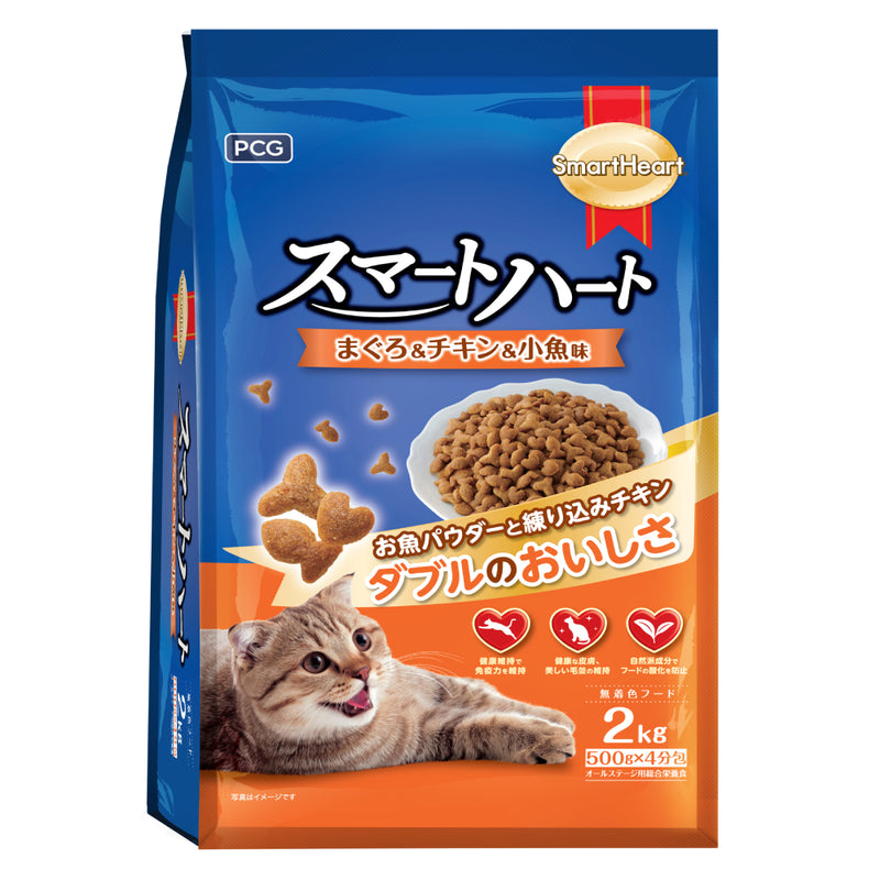 SmartHeart Cat Adult Maguro, Chicken & Small Fish 2kg