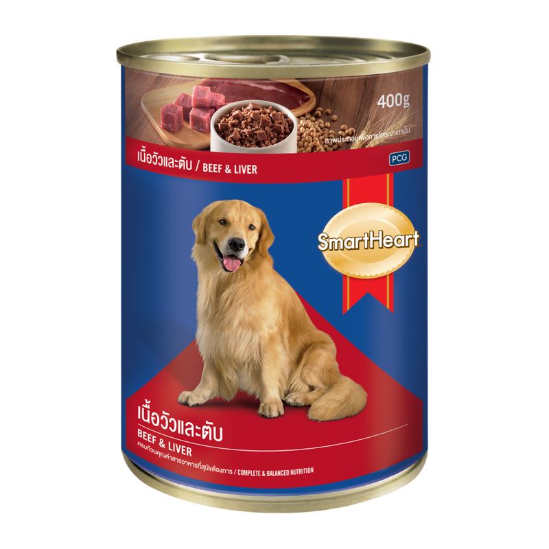 SmartHeart Dog Can Beef & Liver 400g