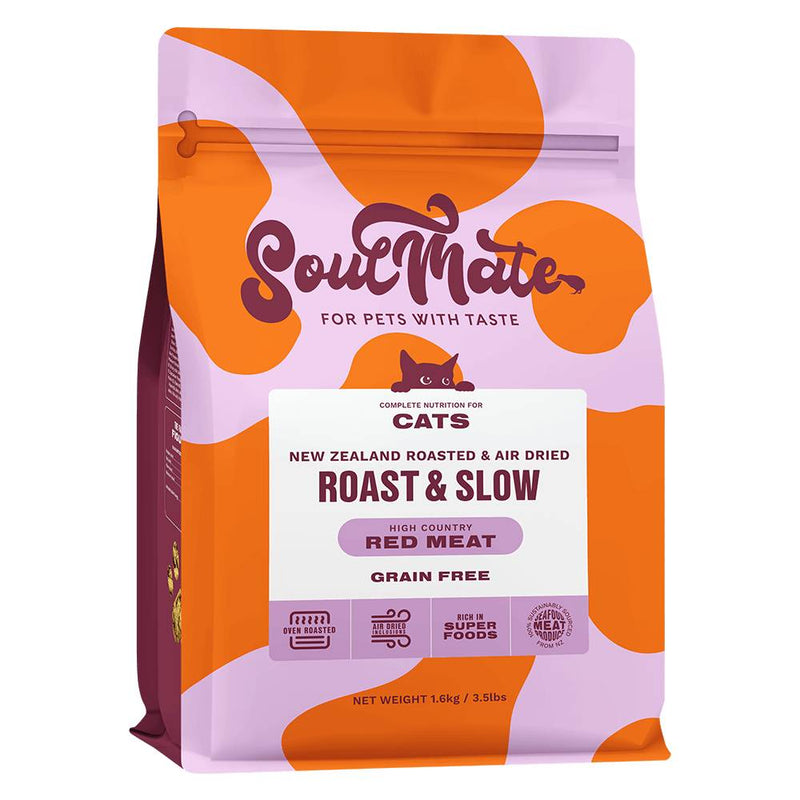SoulMate Cat Roasted & Air Dried Roast & Slow High Country Red Meat 1.6kg
