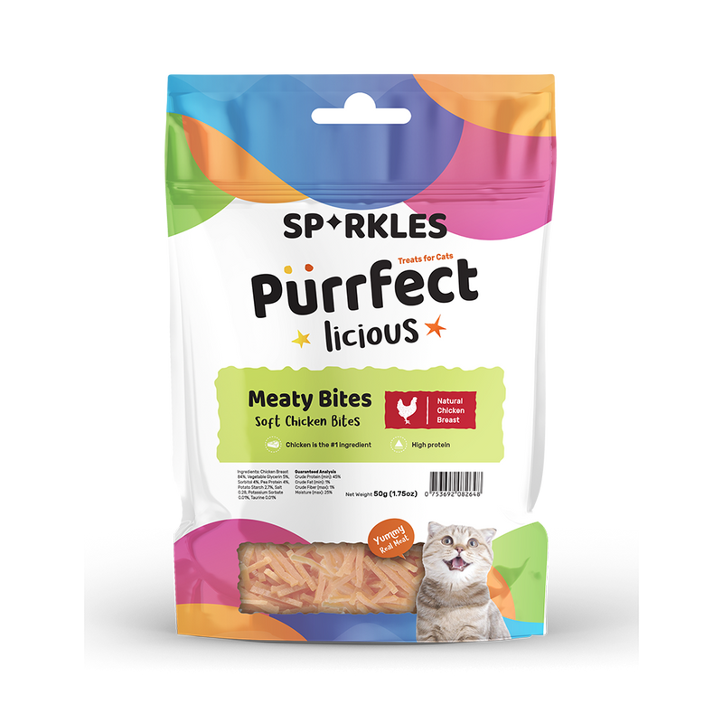 Sparkles Cat Purrfectlicious Meaty Bites Soft Chicken Bites 50g