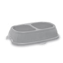 Stefanplast Break 11 Double Bowl Stone Grey 28cm x 17cm x H6cm