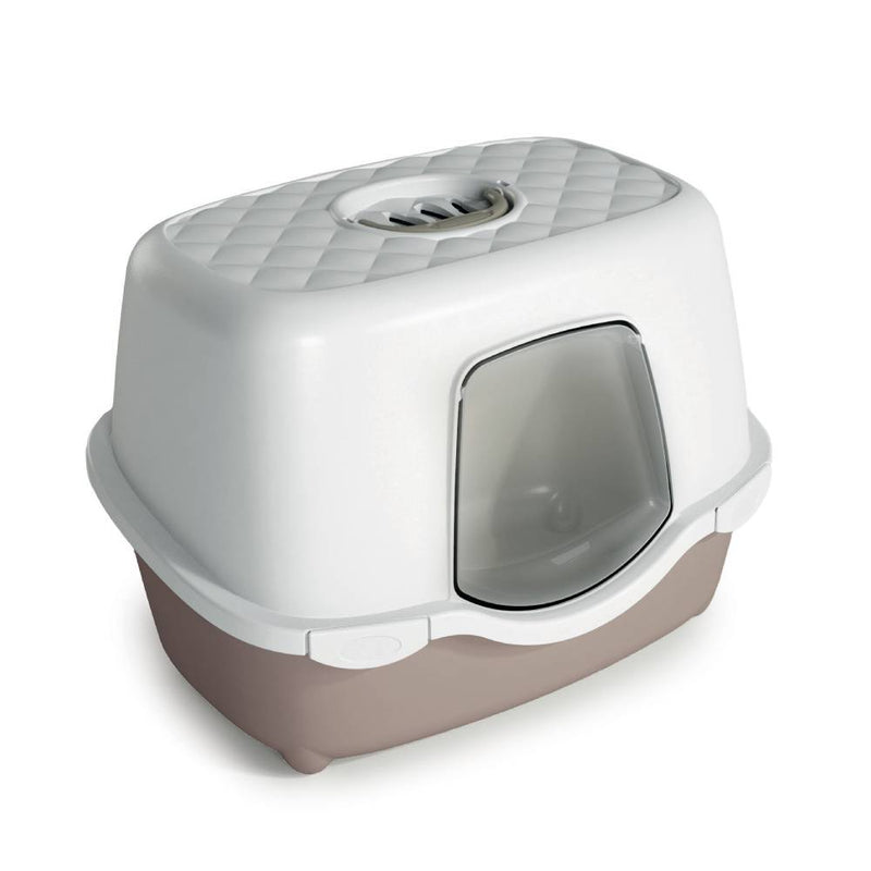 Stefanplast Tres Chic Indoor Filter Cat Litter Box Dove Grey
