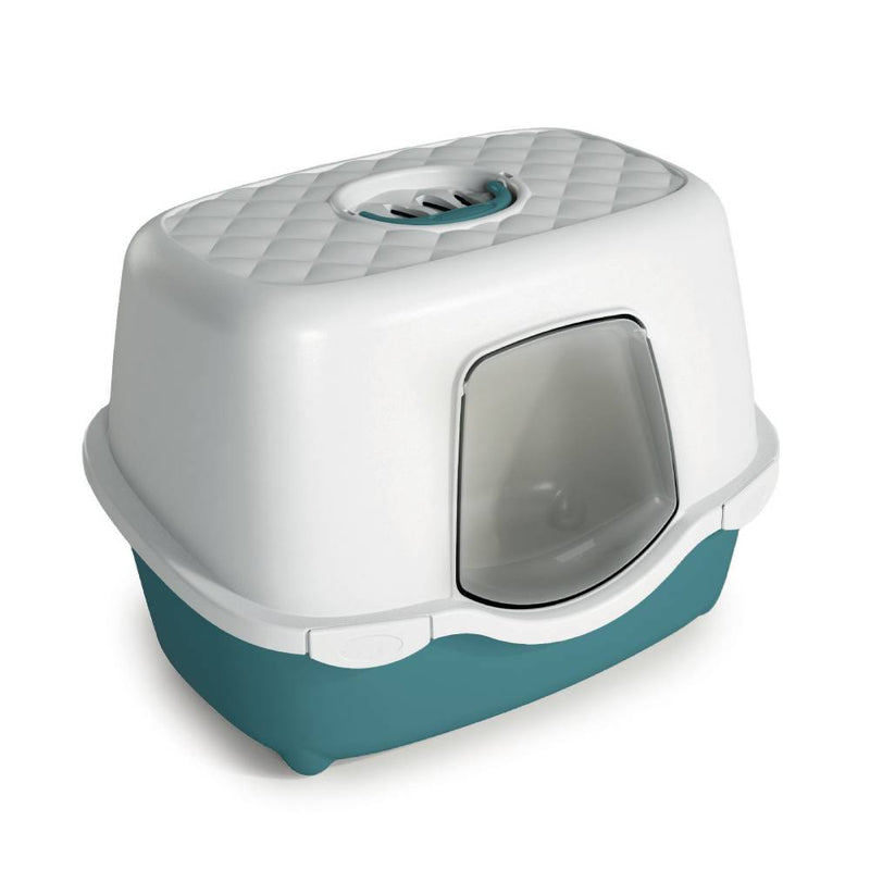 Stefanplast Tres Chic Indoor Filter Cat Litter Box English Green