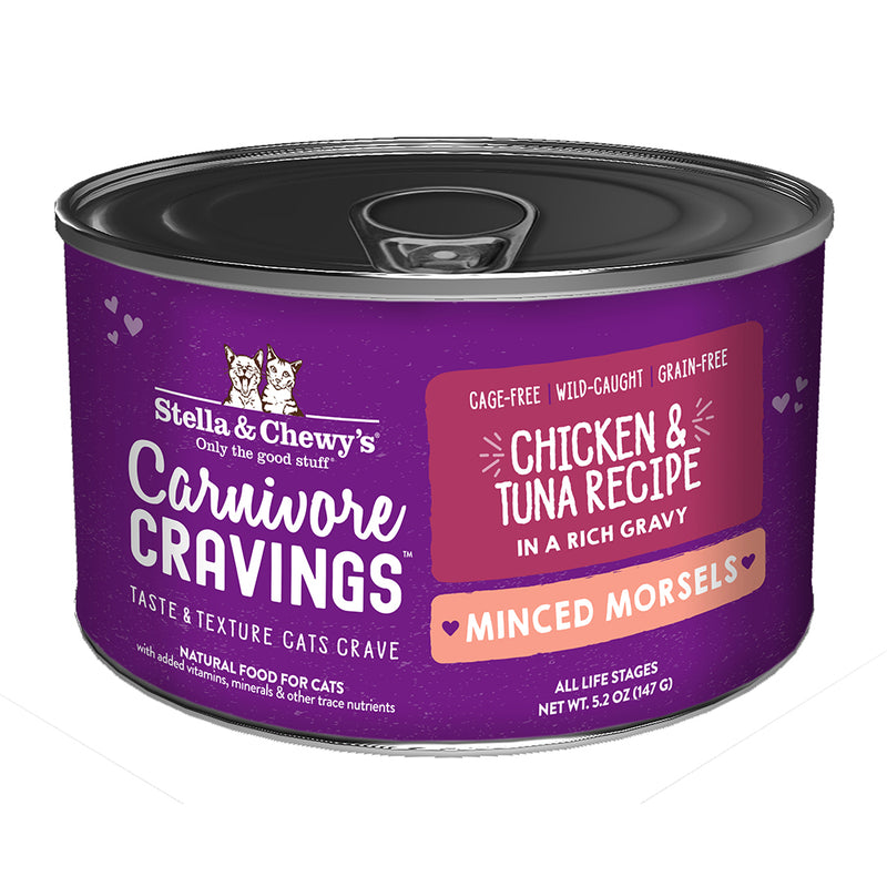 Stella & Chewy's Cat Carnivore Cravings Minced Morsels Chicken & Tuna 5.2oz