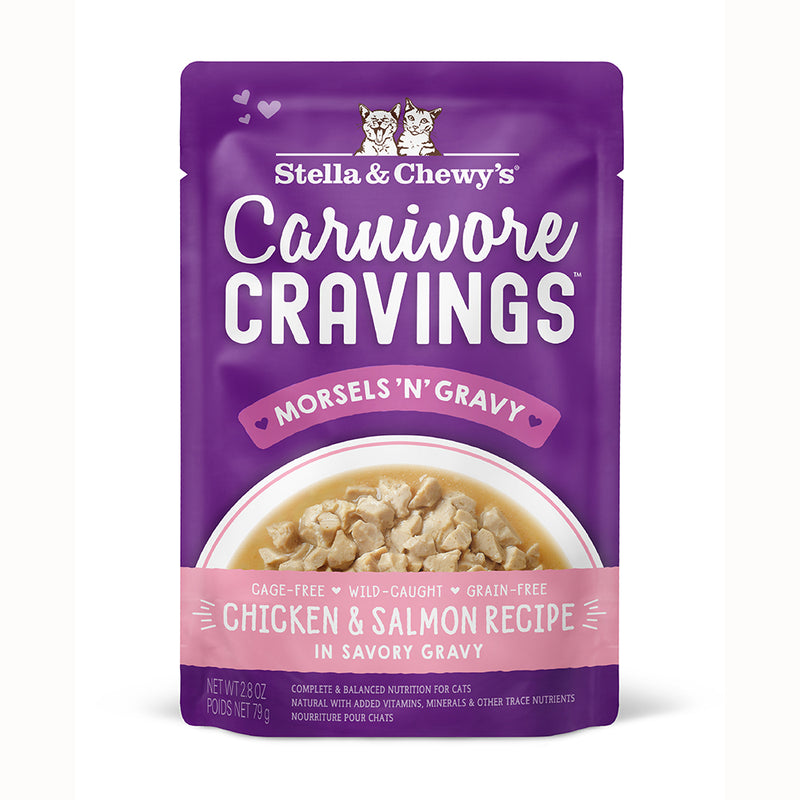 Stella & Chewy's Cat Wet Food Carnivore Cravings Morsels'N'Gravy Chicken & Salmon 2.8oz