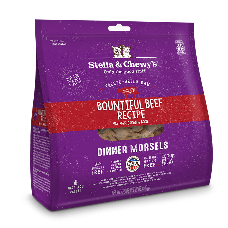 Stella & Chewy's Cat Freeze-Dried Dinner Morsels - Bountiful Beef 18oz