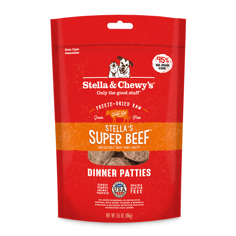 Stella & Chewy's Dog Freeze-Dried Dinner Patties - Stella's Super Beef 5.5oz