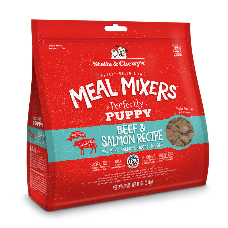 Stella & Chewy's Dog Freeze-Dried Meal Mixers Perfectly Puppy - Beef & Salmon 18oz