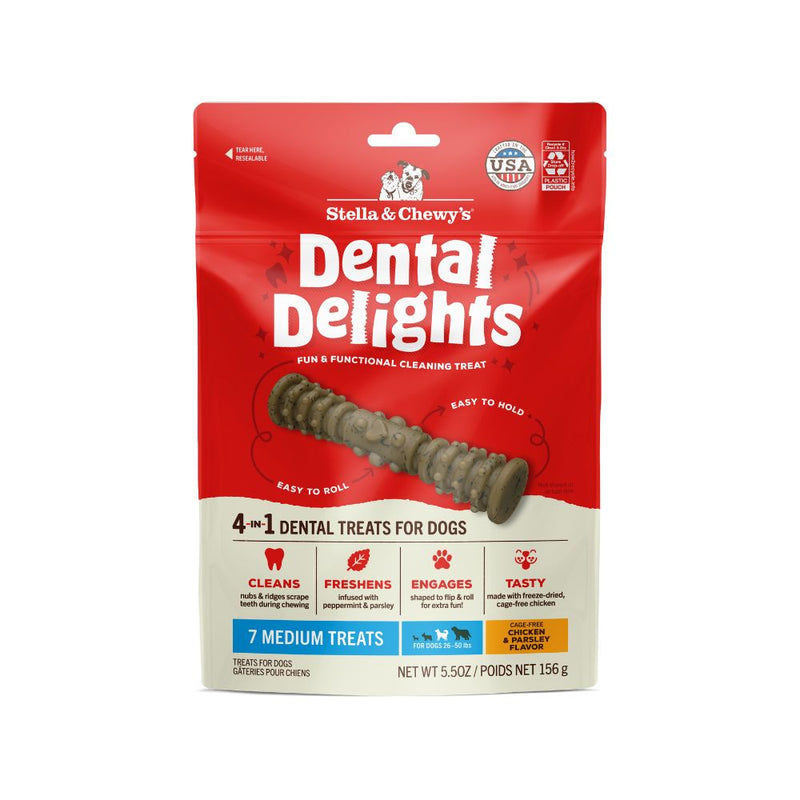 Stella & Chewy's Dog Treat Dental Delights Chicken & Parsley M 5.5oz