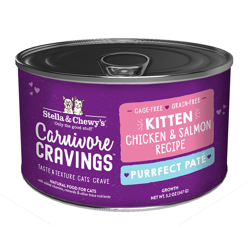 Stella & Chewy's Kitten Carnivore Cravings Purrfect Pate Chicken & Salmon 5.2oz
