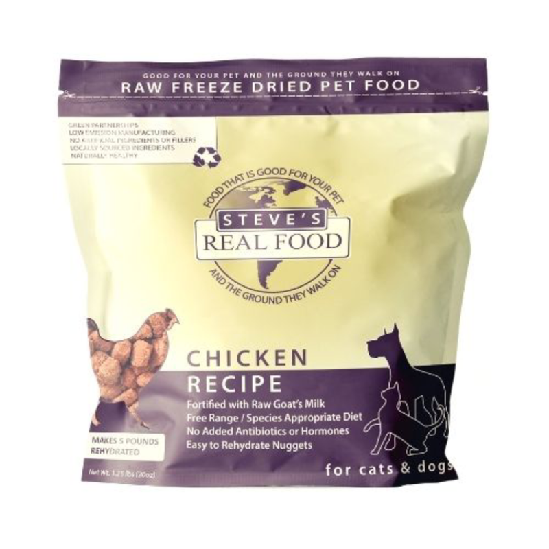 Steve's Real Food Cats & Dogs Raw Freeze Dried Chicken 20oz