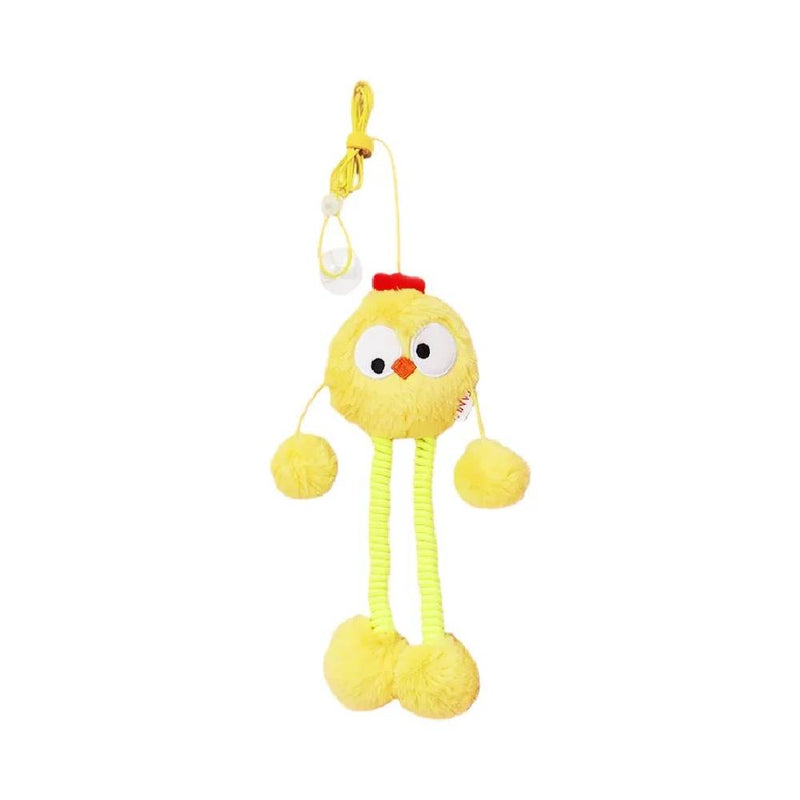 TANU Hanging Elastic Cat Teaser Toy - Yellow Chick