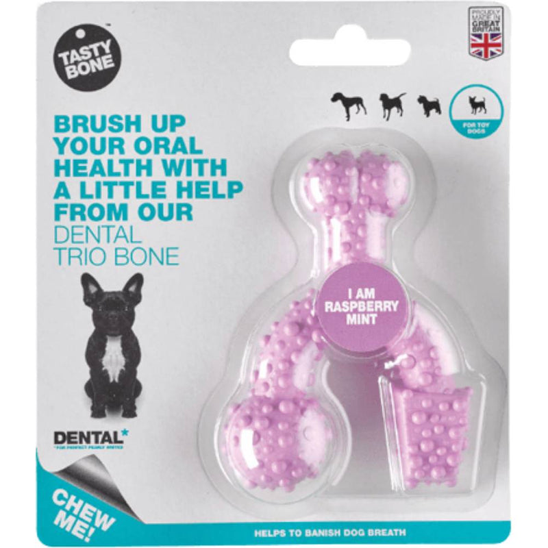 Tasty Bone Trio Bone Dental Raspberry Mint Toy