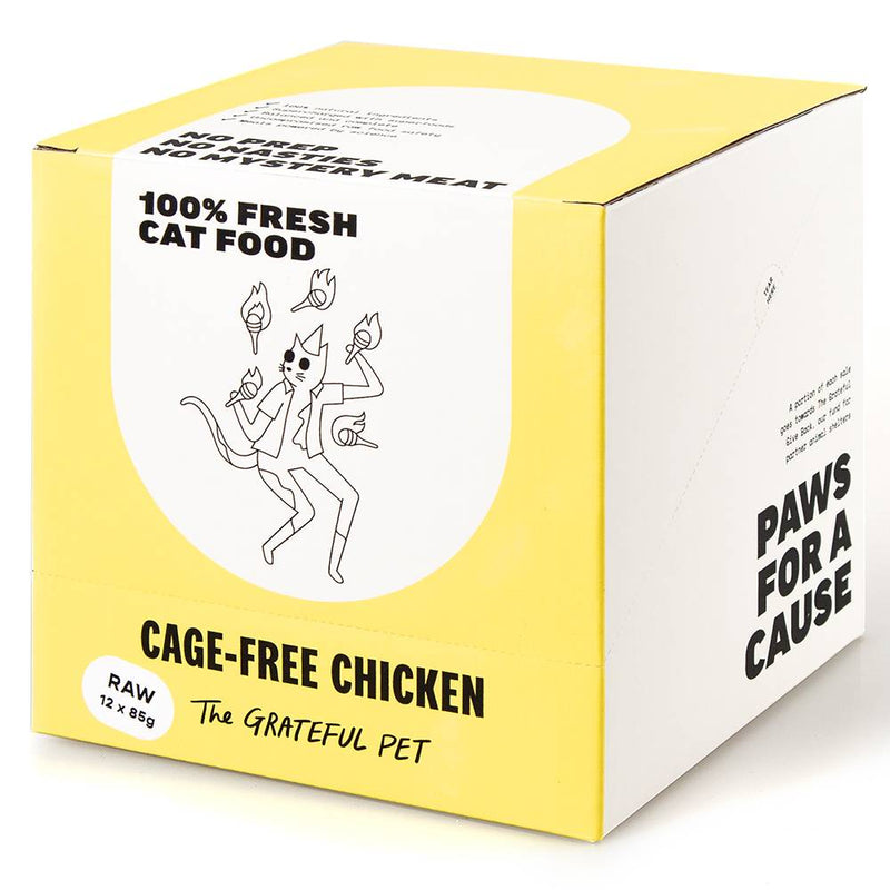 *FROZEN* The Grateful Pet Cat Raw Cage-Free Chicken 1.02kg (85g x 12)