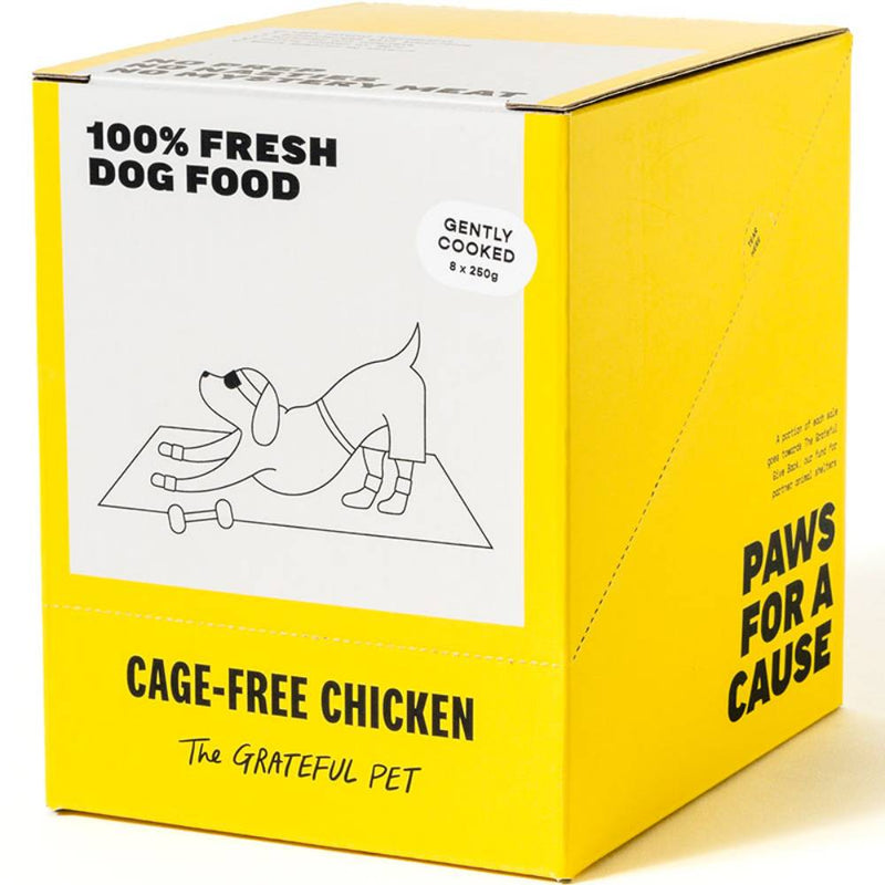 *FROZEN* The Grateful Pet Dog Gently Cooked Cage-Free Chicken 2kg (250g x 8)