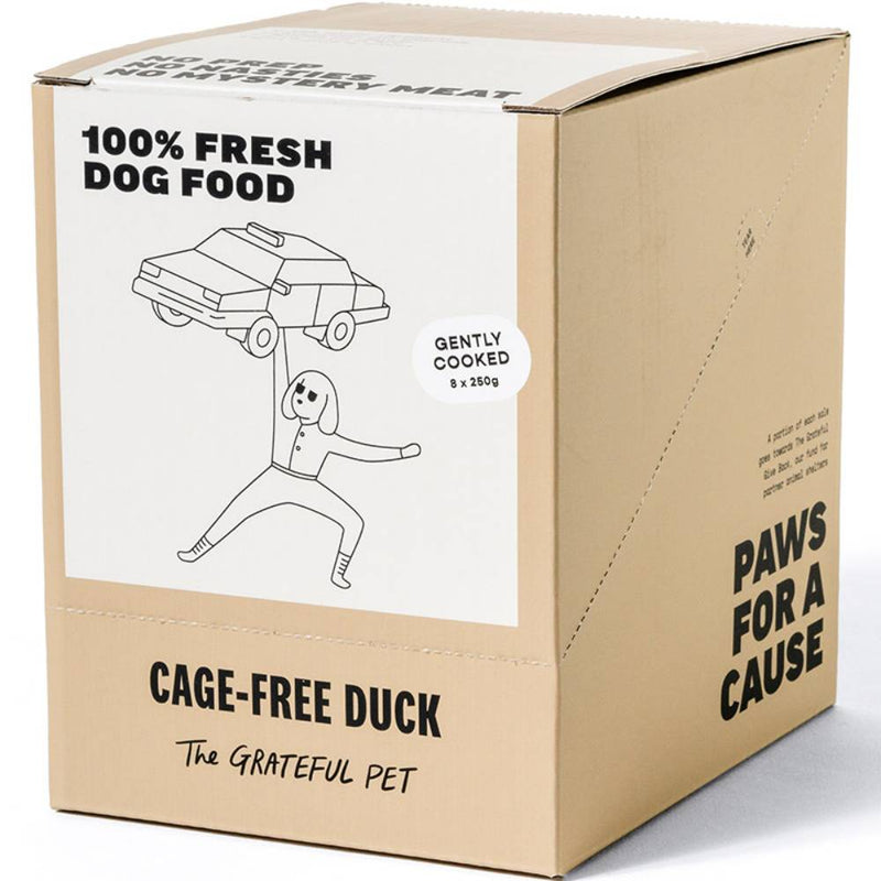 *FROZEN* The Grateful Pet Dog Gently Cooked Cage-Free Duck 2kg (250g x 8)