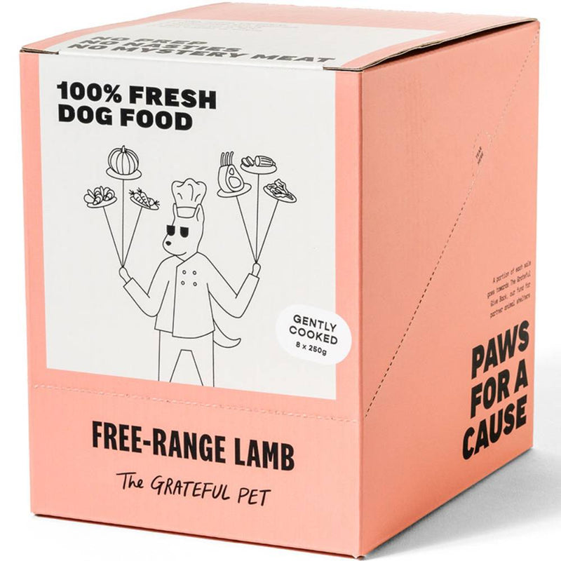 *FROZEN* The Grateful Pet Dog Gently Cooked Free-Range Lamb 2kg (250g x 8)