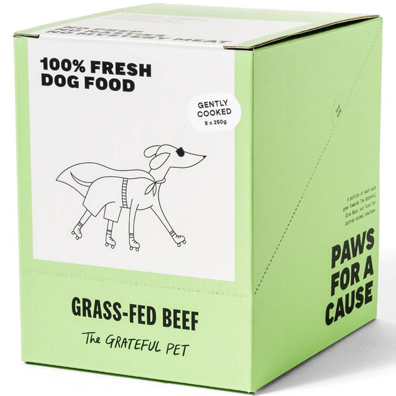 *FROZEN* The Grateful Pet Dog Gently Cooked Grass-Fed Beef 2kg (250g x 8)