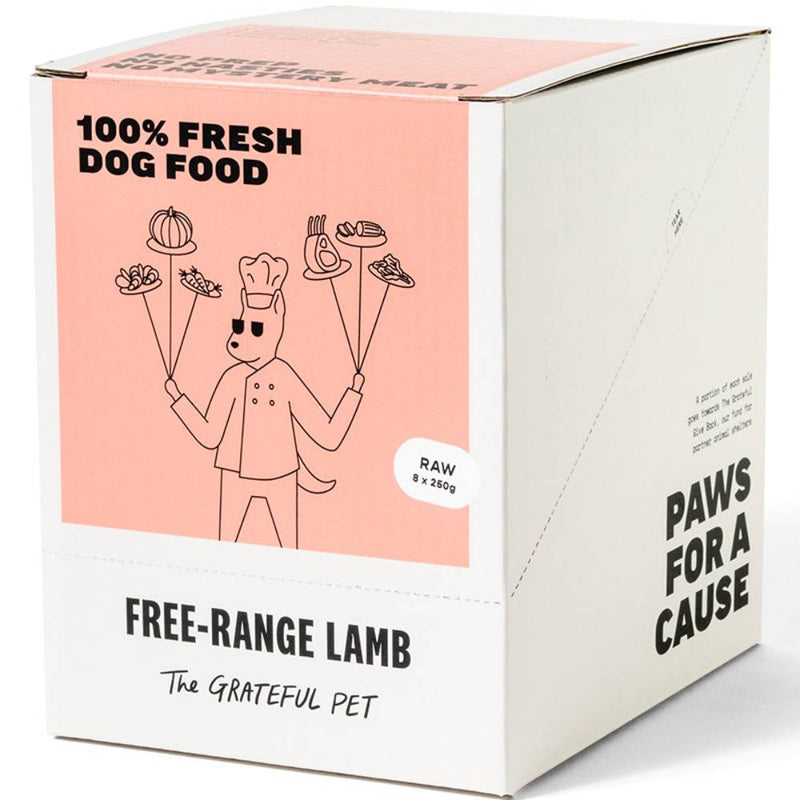 *FROZEN* The Grateful Pet Dog Raw Free-Range Lamb 2kg (250g x 8)
