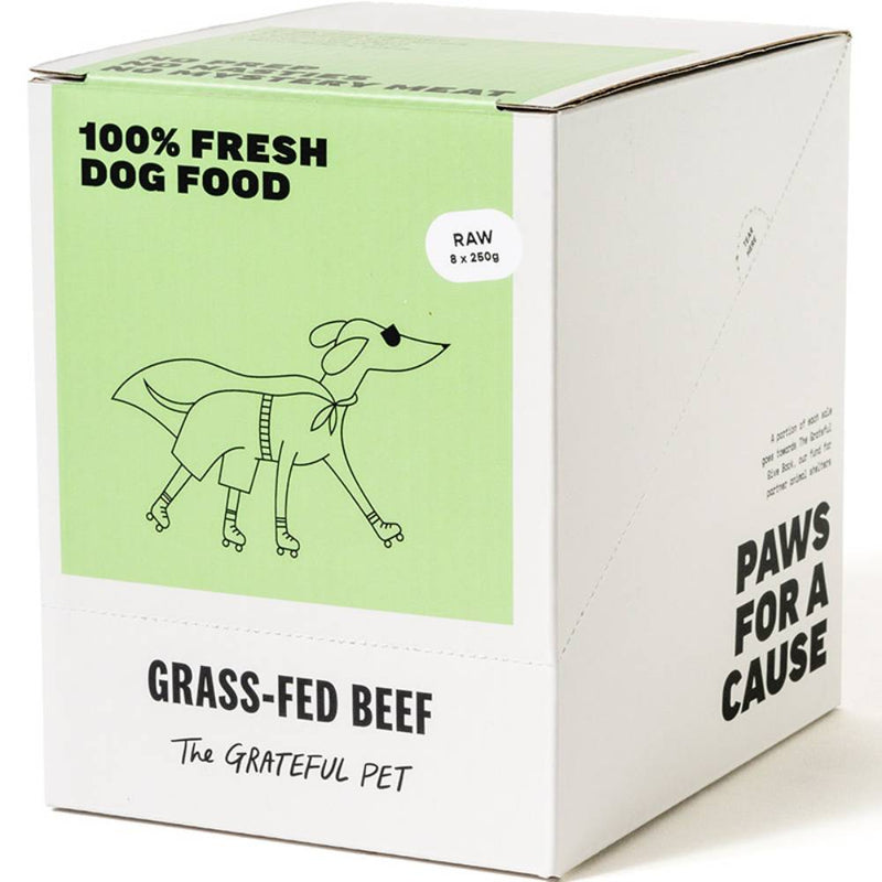 *FROZEN* The Grateful Pet Dog Raw Grass-Fed Beef 2kg (250g x 8)