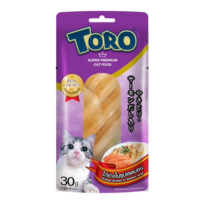 Toro Cat Treat Super Premium Grilled Chicken In Salmon Soup 30g