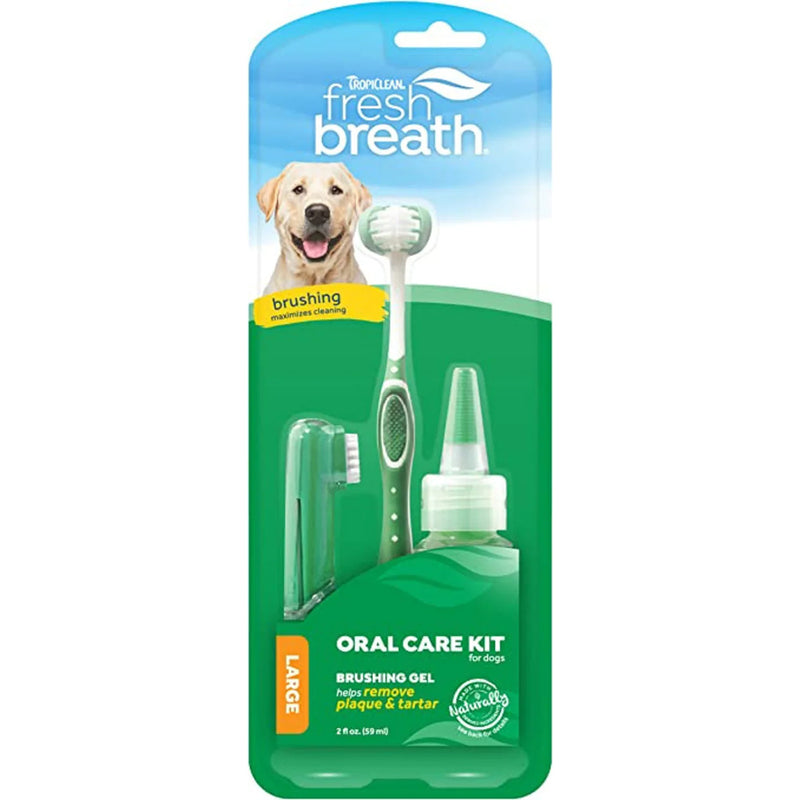 Tropiclean Fresh Breath Oral Care Kit for Large Dogs 2oz