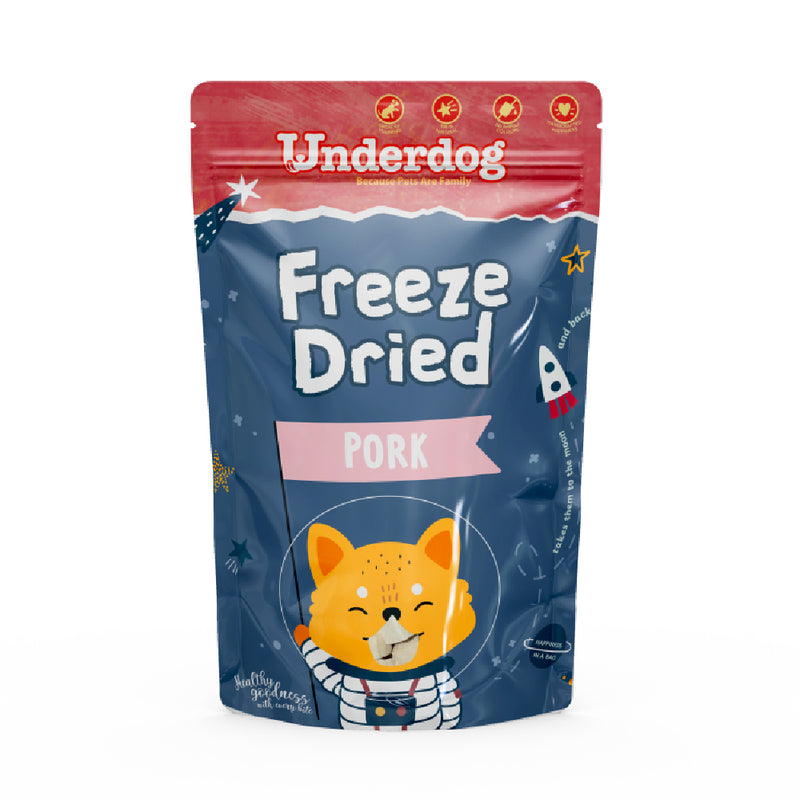 Underdog Dog Treats Freeze Dried Pork 60g