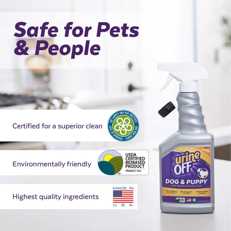 Urine Off Dog & Puppy Formula Odor and Stain Remover 946ml