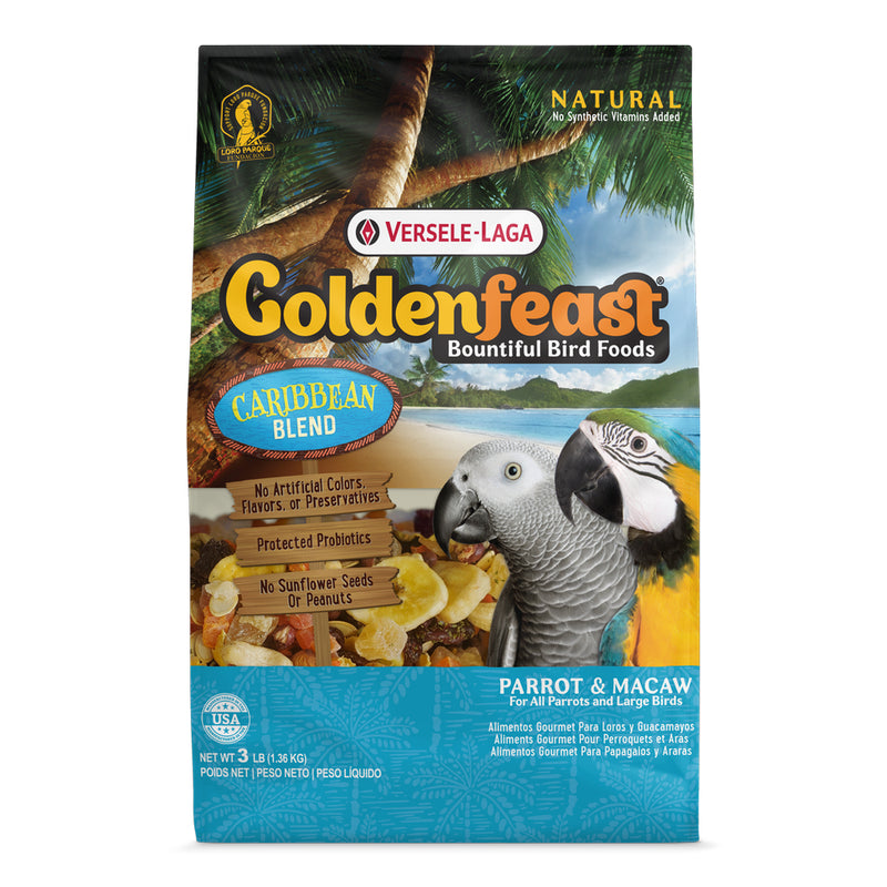 Versele-Laga Golden Feast Caribbean Blend for All Parrots & Large Birds 1.36kg