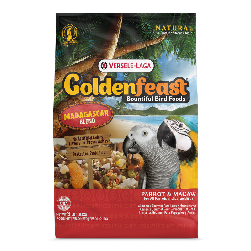 Versele-Laga Golden Feast Madagascar Blend for All Parrots & Large Birds 1.36kg