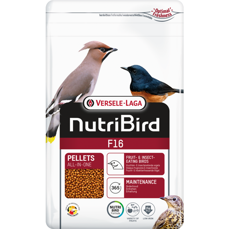 Versele-Laga NutriBird F16 Pellets - Fruit & Insect Eating Birds 800g