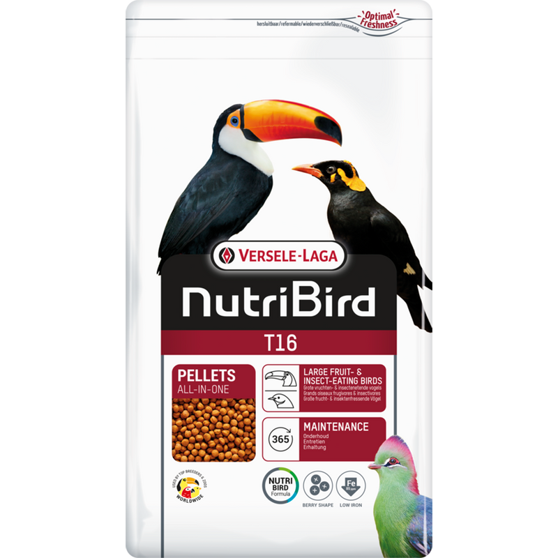 Versele-Laga NutriBird T16 Pellets - Large Fruits & Insect Eating Birds 2kg