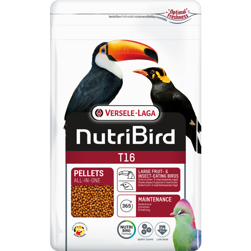 Versele-Laga NutriBird T16 Pellets - Large Fruits & Insect Eating Birds 700g